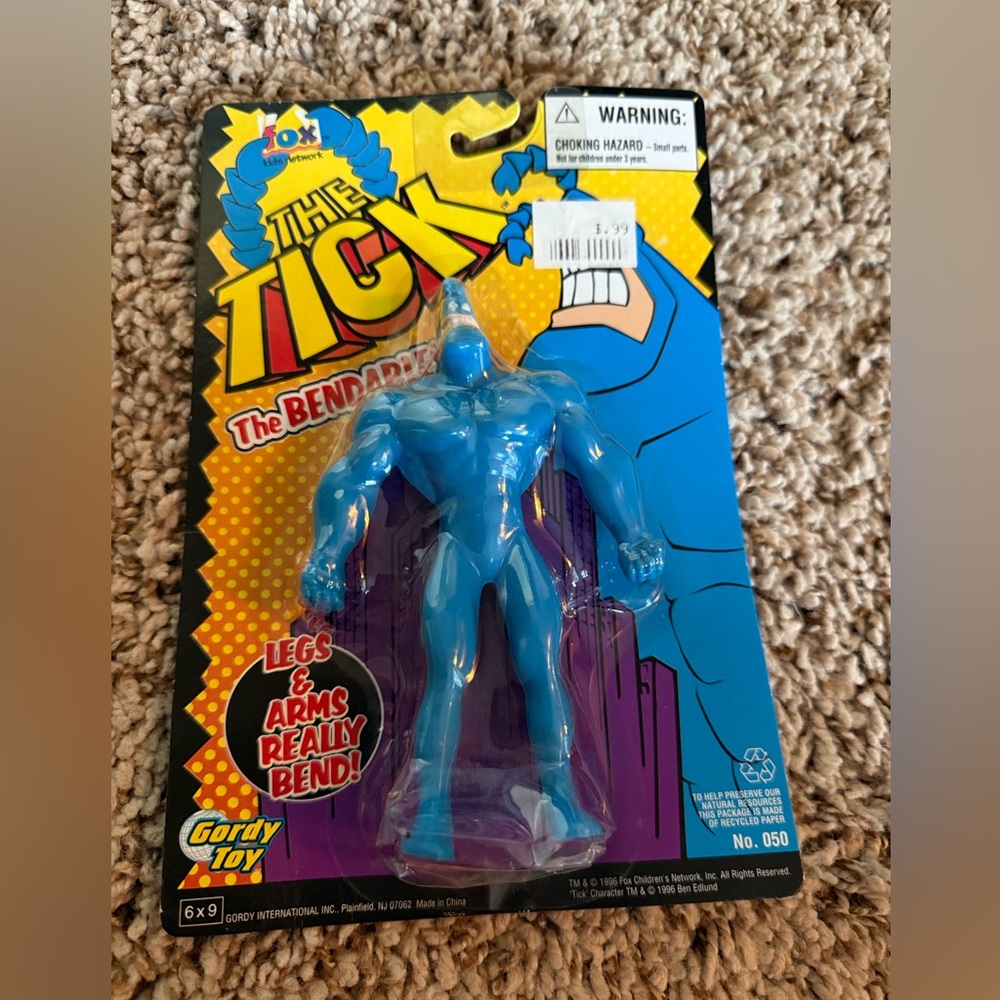 Vintage The Tick Bendable Action Figure by Gordy Toy